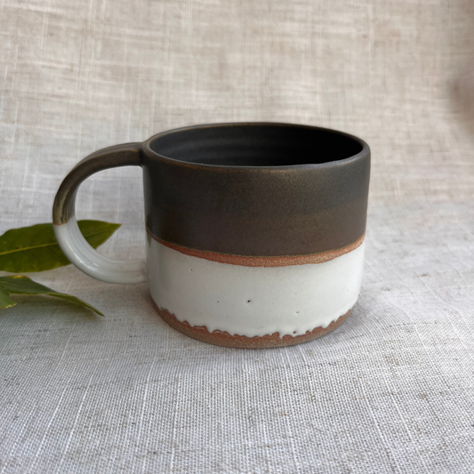 Forest Handmade Ceramic Mug Green & White Small