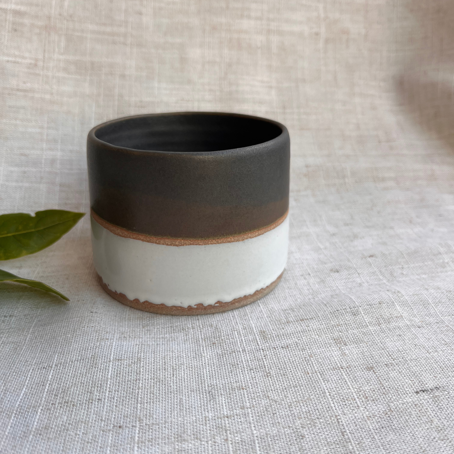 Forest Handmade Ceramic Mug Green & White Small
