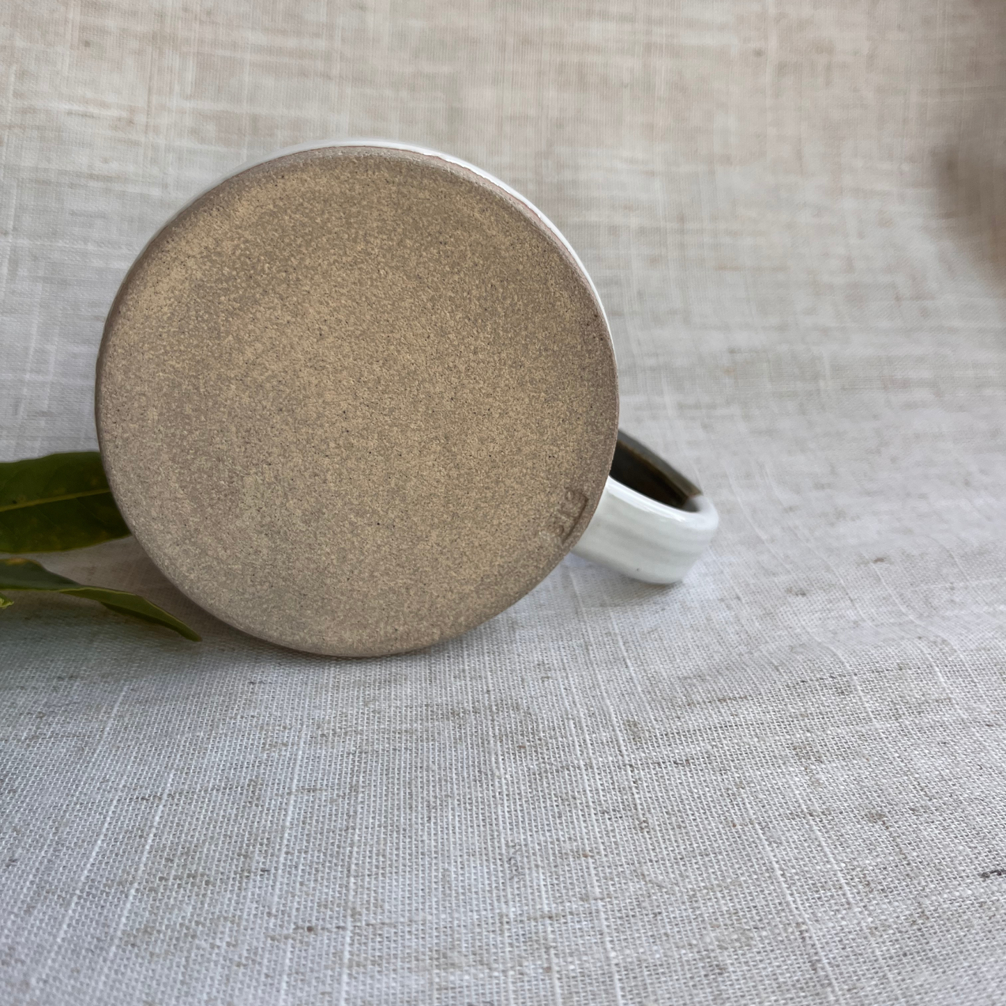 Forest Handmade Ceramic Mug Green & White Small