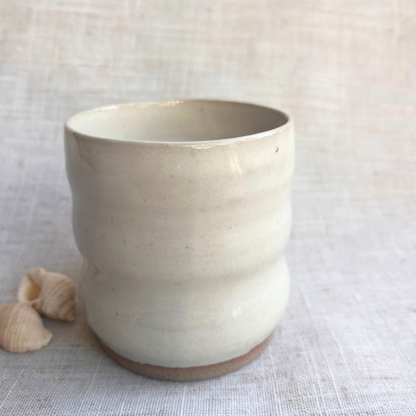 Coastal Handmade Ceramic Ripple Cup