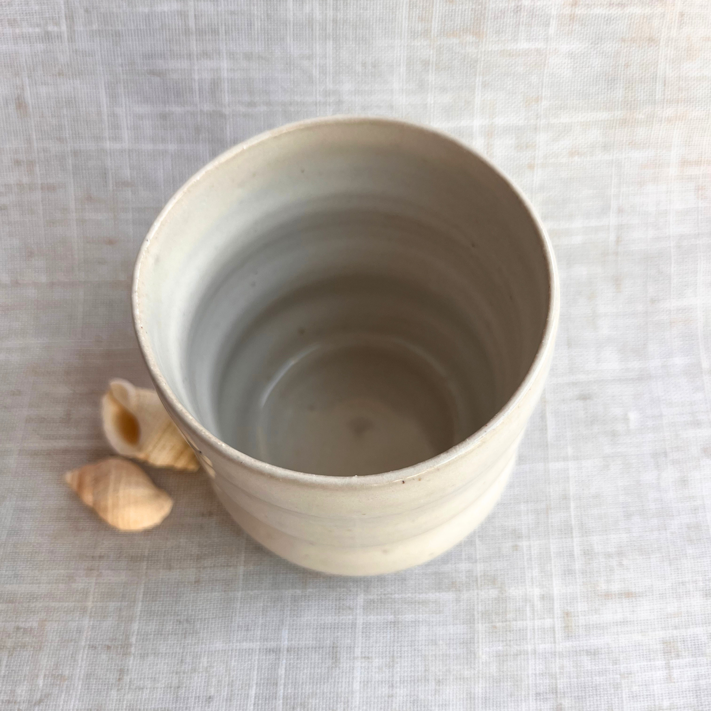 Coastal Handmade Ceramic Ripple Cup