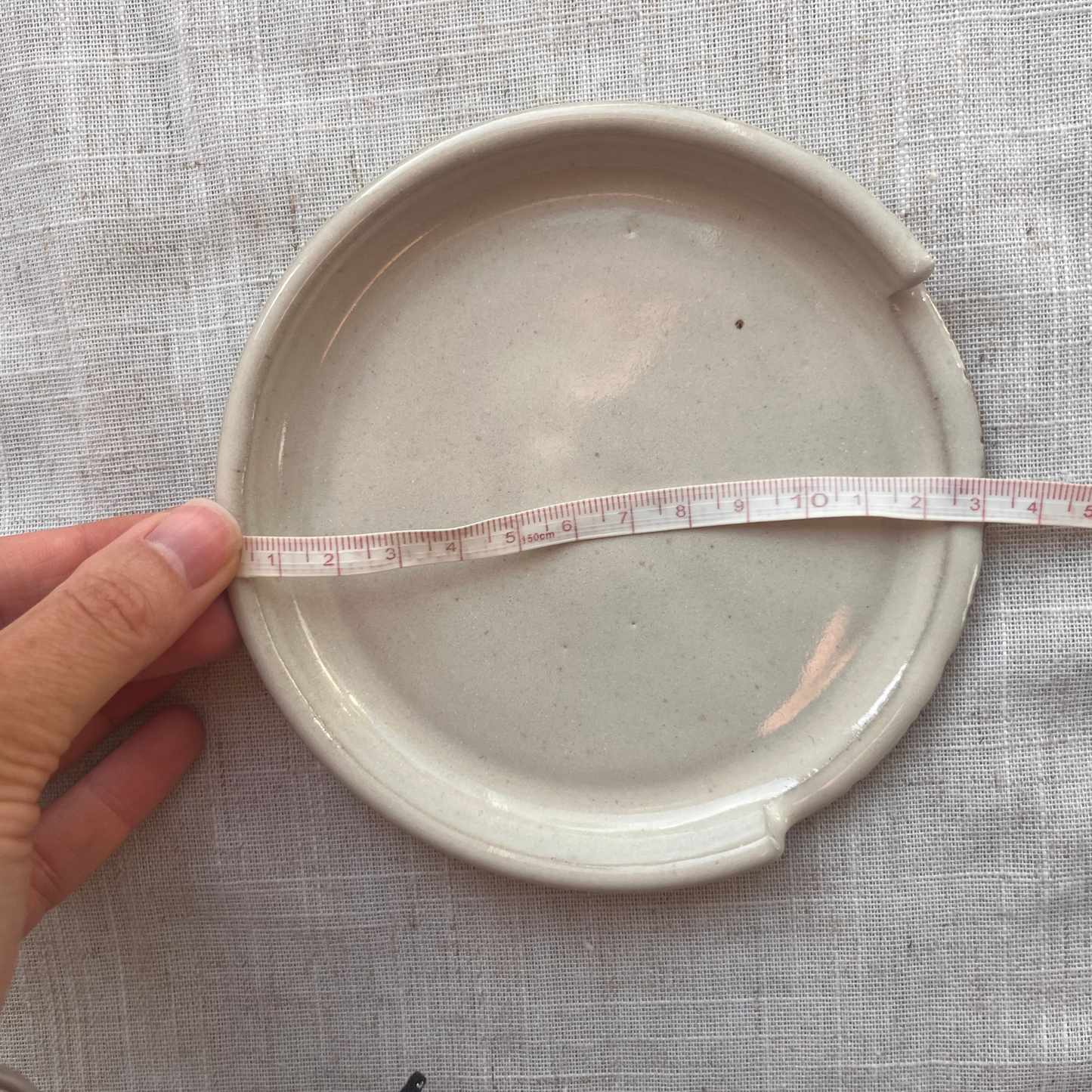 Coastal Handmade Ceramic Spoon Rest Beige