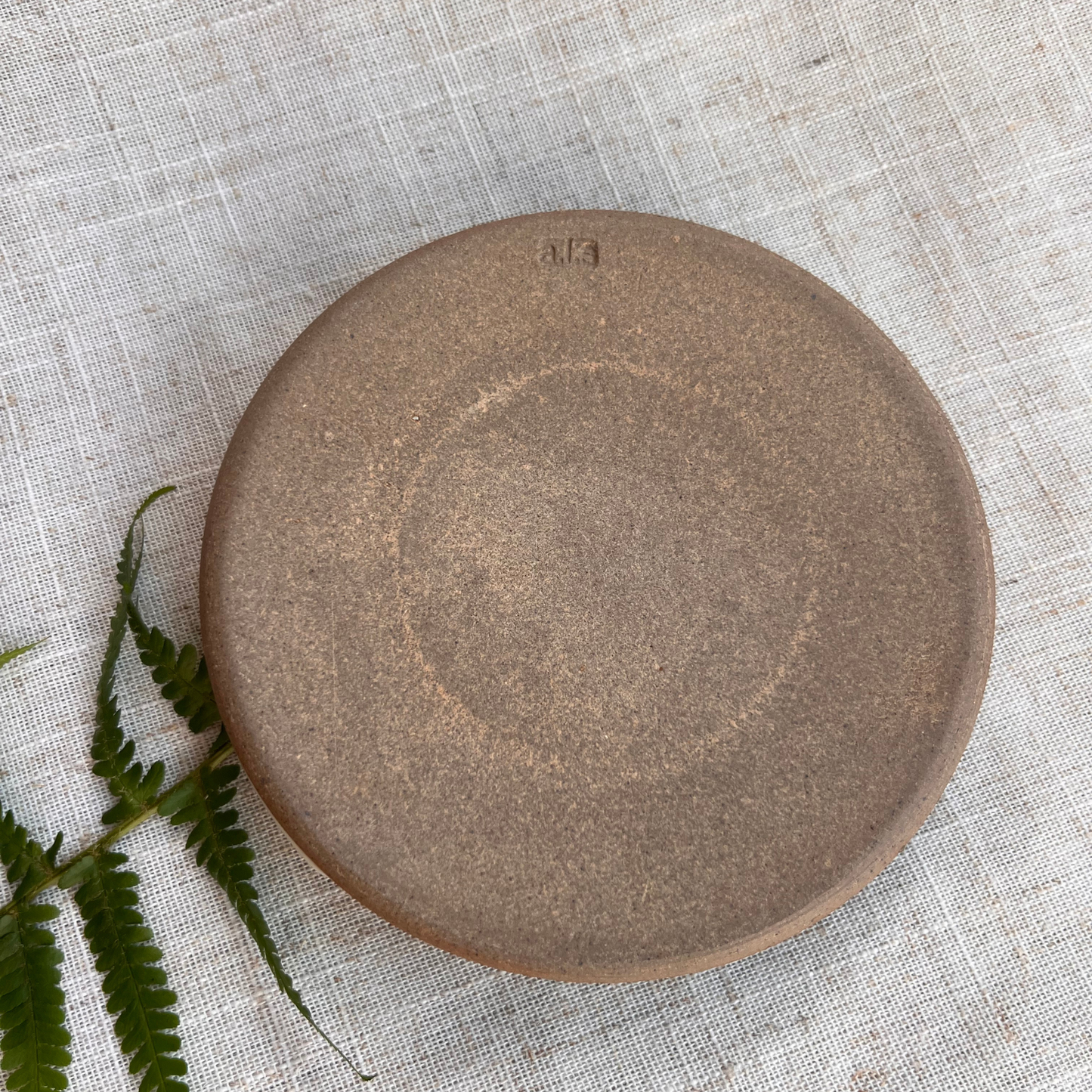 Forest Handmade Ceramic Spoon Rest Beige & Green