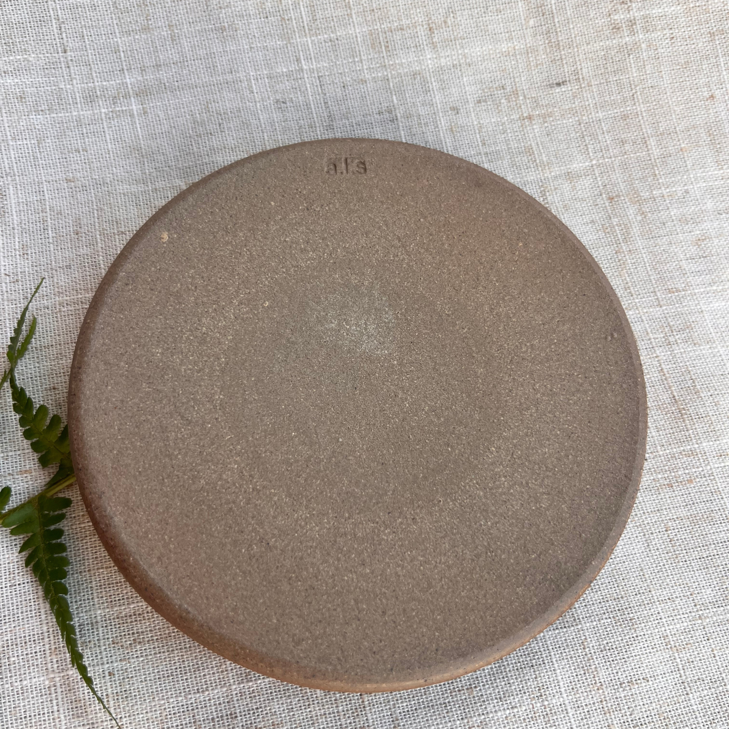 Forest Handmade Ceramic Spoon Rest Beige & Green