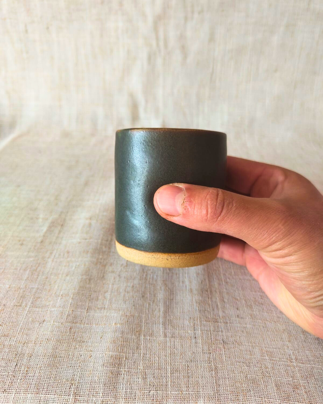 Handmade Forest Ceramic Dimpled Tumbler
