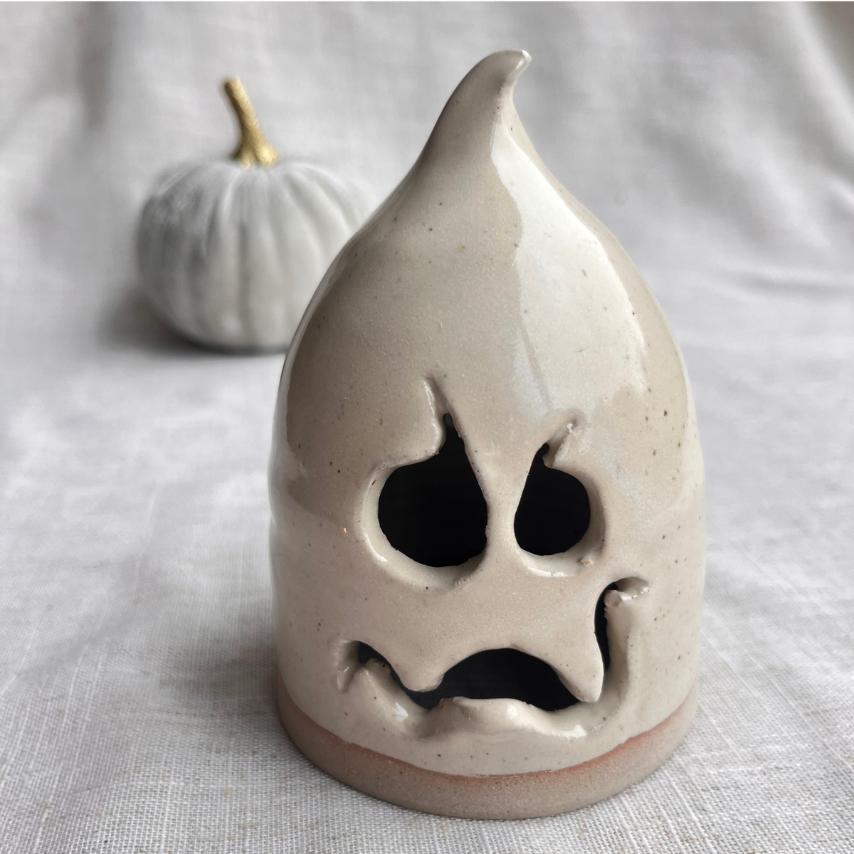 Handmade Ceramic Ghost Tea Light Holder