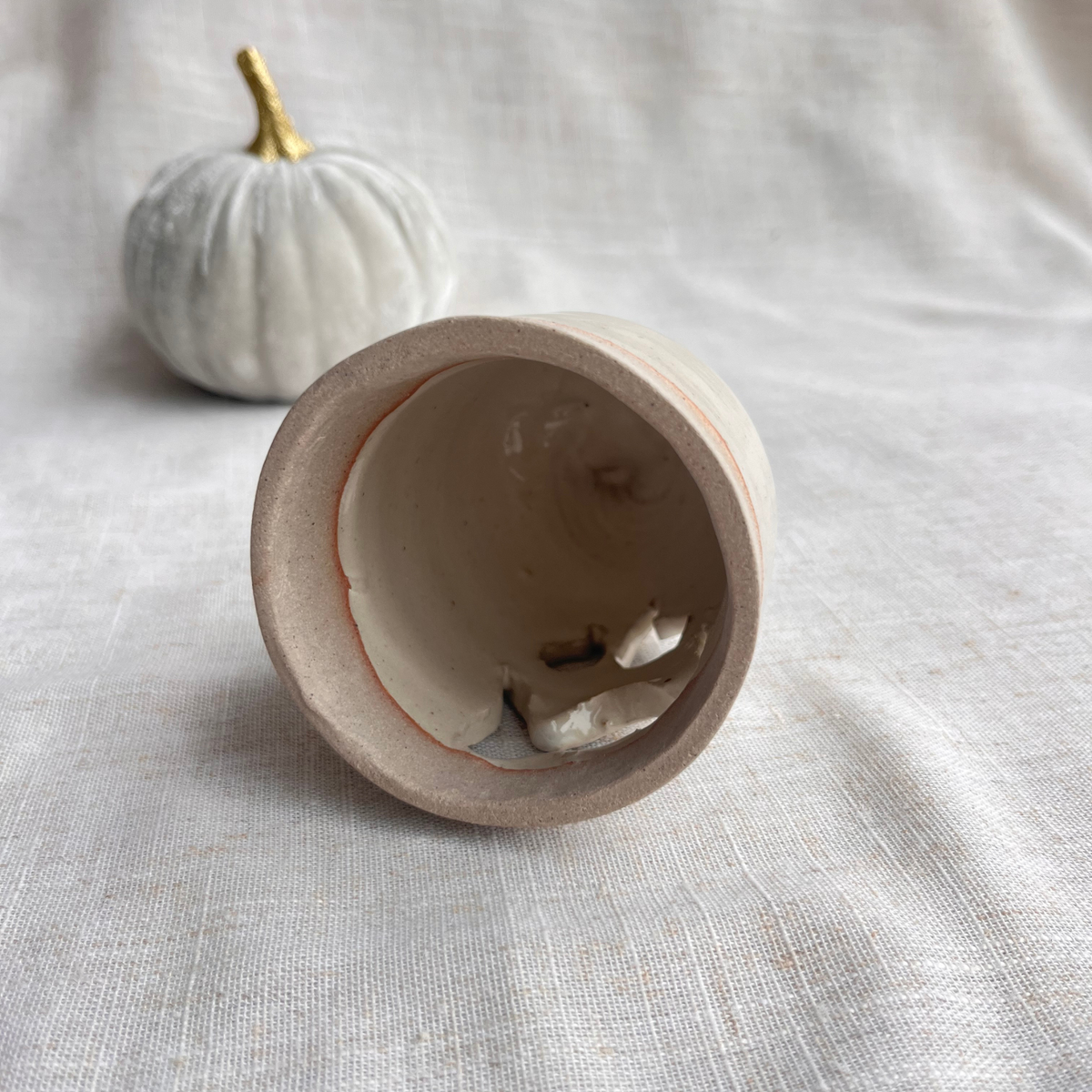 Handmade Ceramic Ghost Tea Light Holder