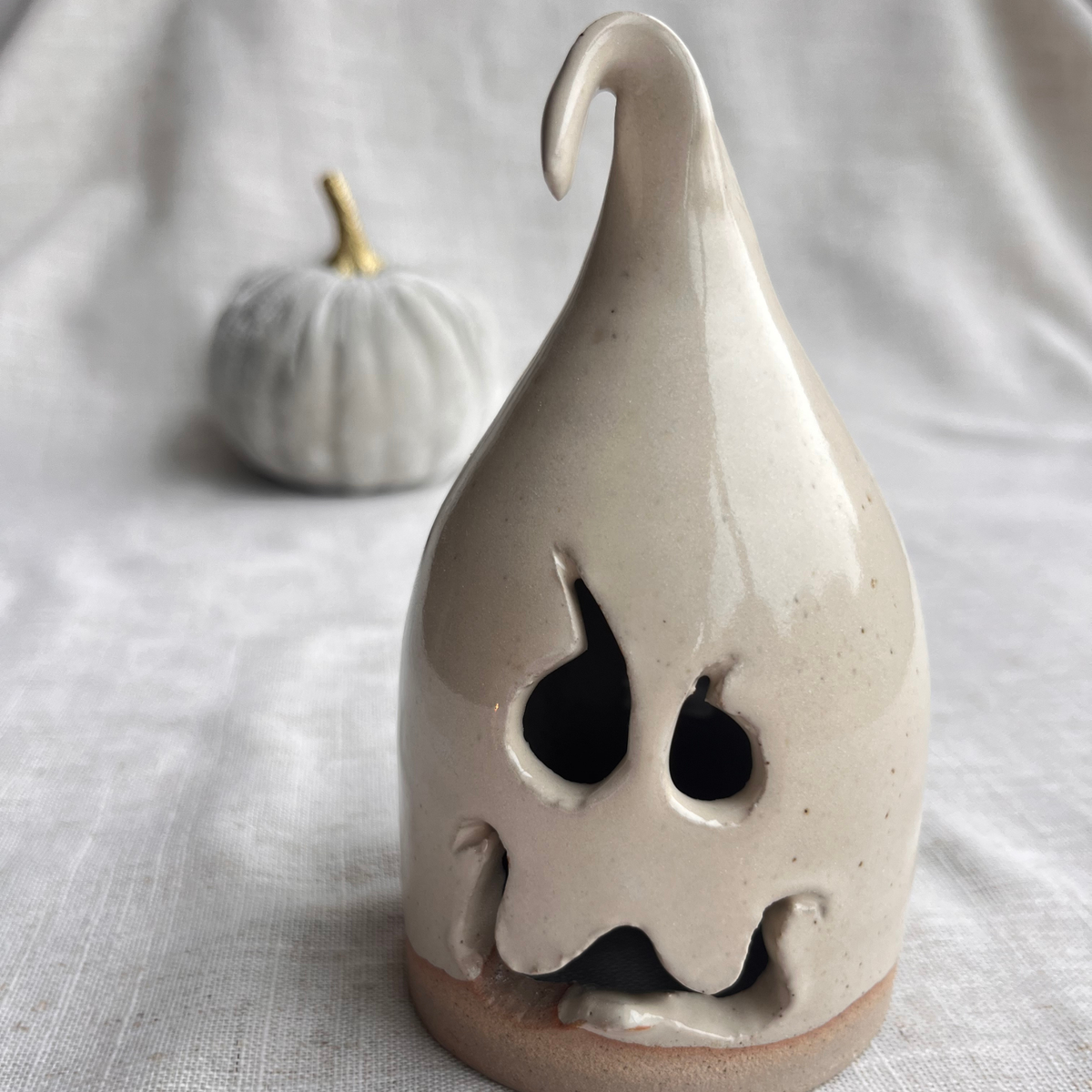 Handmade Ceramic Ghost Tea Light Holder