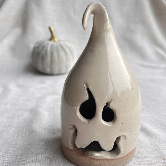 Handmade Ceramic Ghost Tea Light Holder
