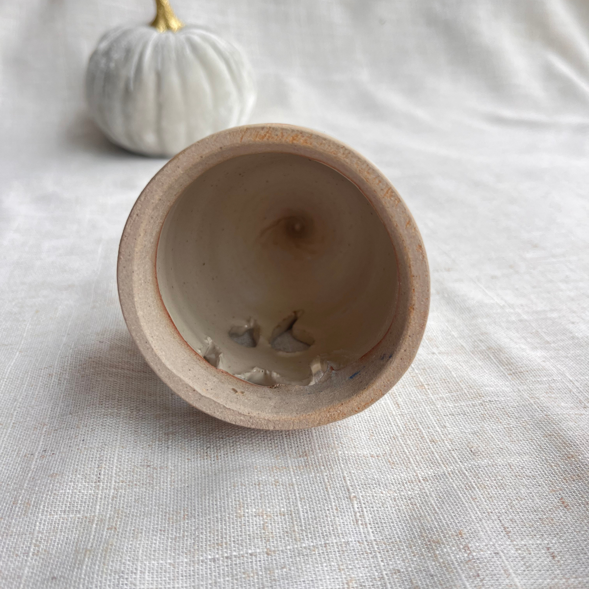 Handmade Ceramic Ghost Tea Light Holder
