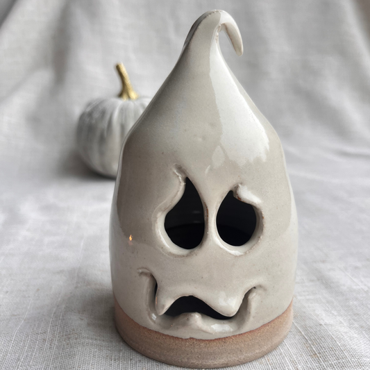 Handmade Ceramic Ghost Tea Light Holder