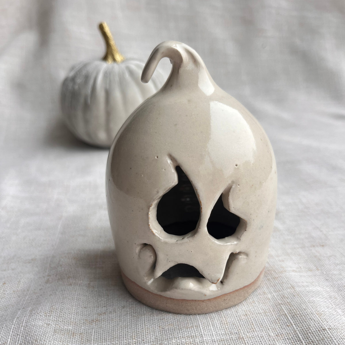 Handmade Ceramic Ghost Tea Light Holder