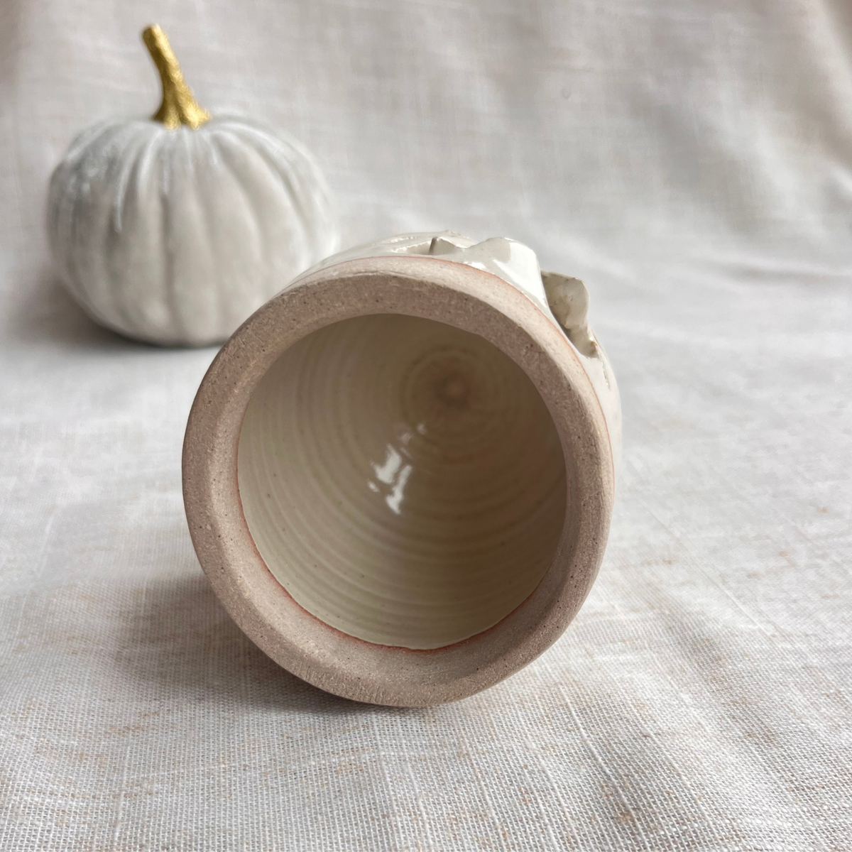Handmade Ceramic Ghost Tea Light Holder