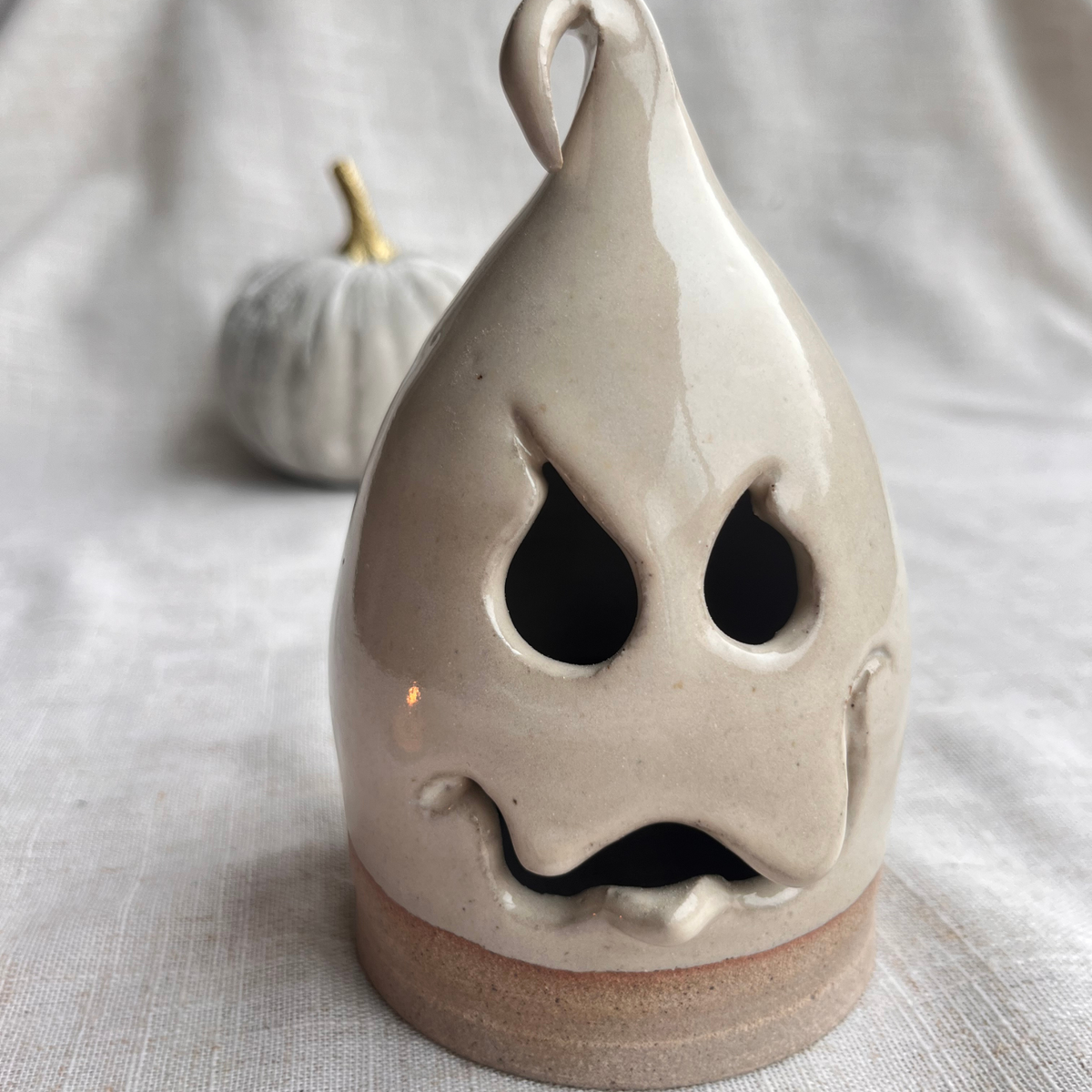 Handmade Ceramic Ghost Tea Light Holder