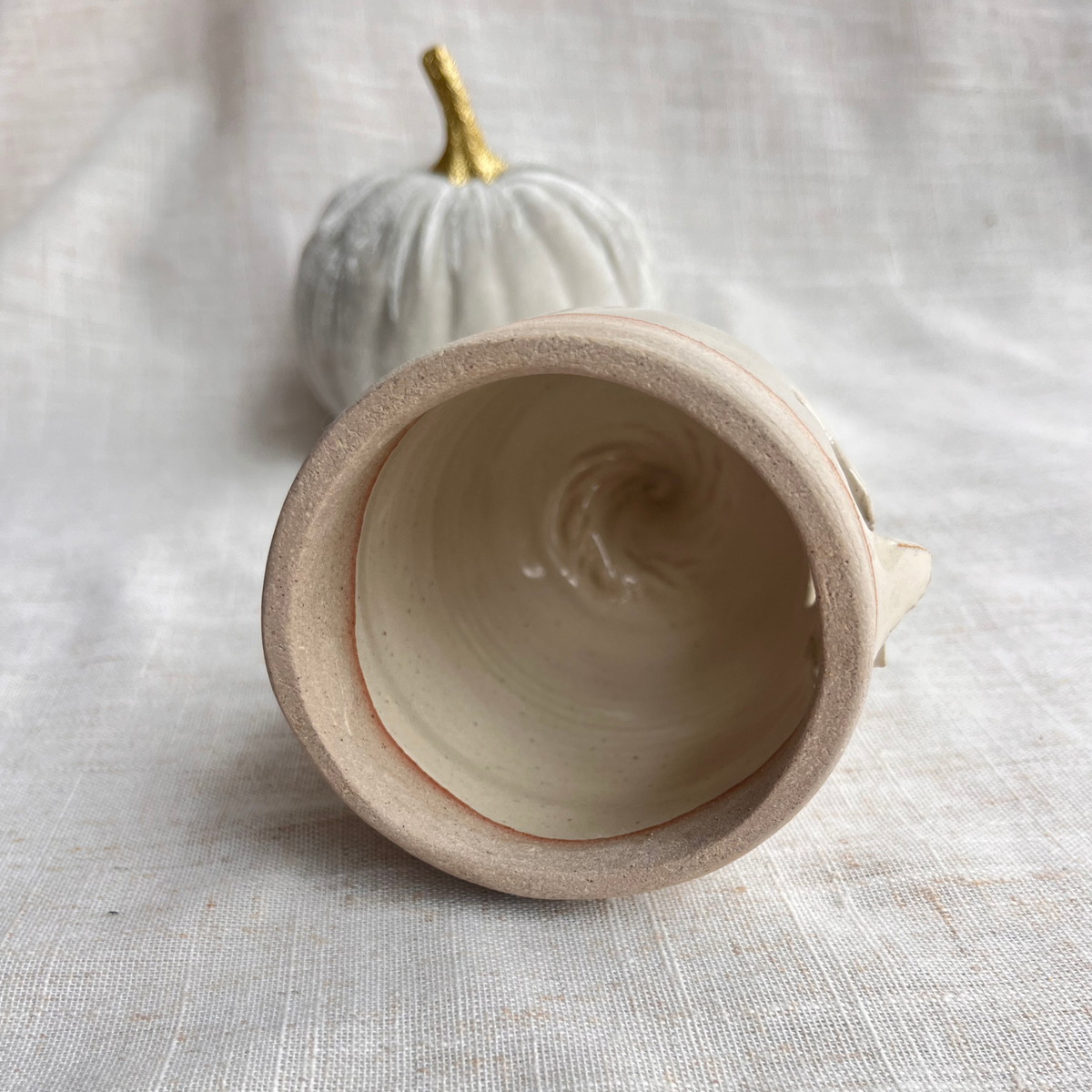 Handmade Ceramic Ghost Tea Light Holder