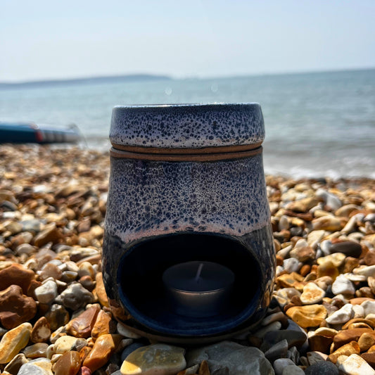 Handmade Coastal Ceramic Wax Melt Burner, Tealight Oil Warmer