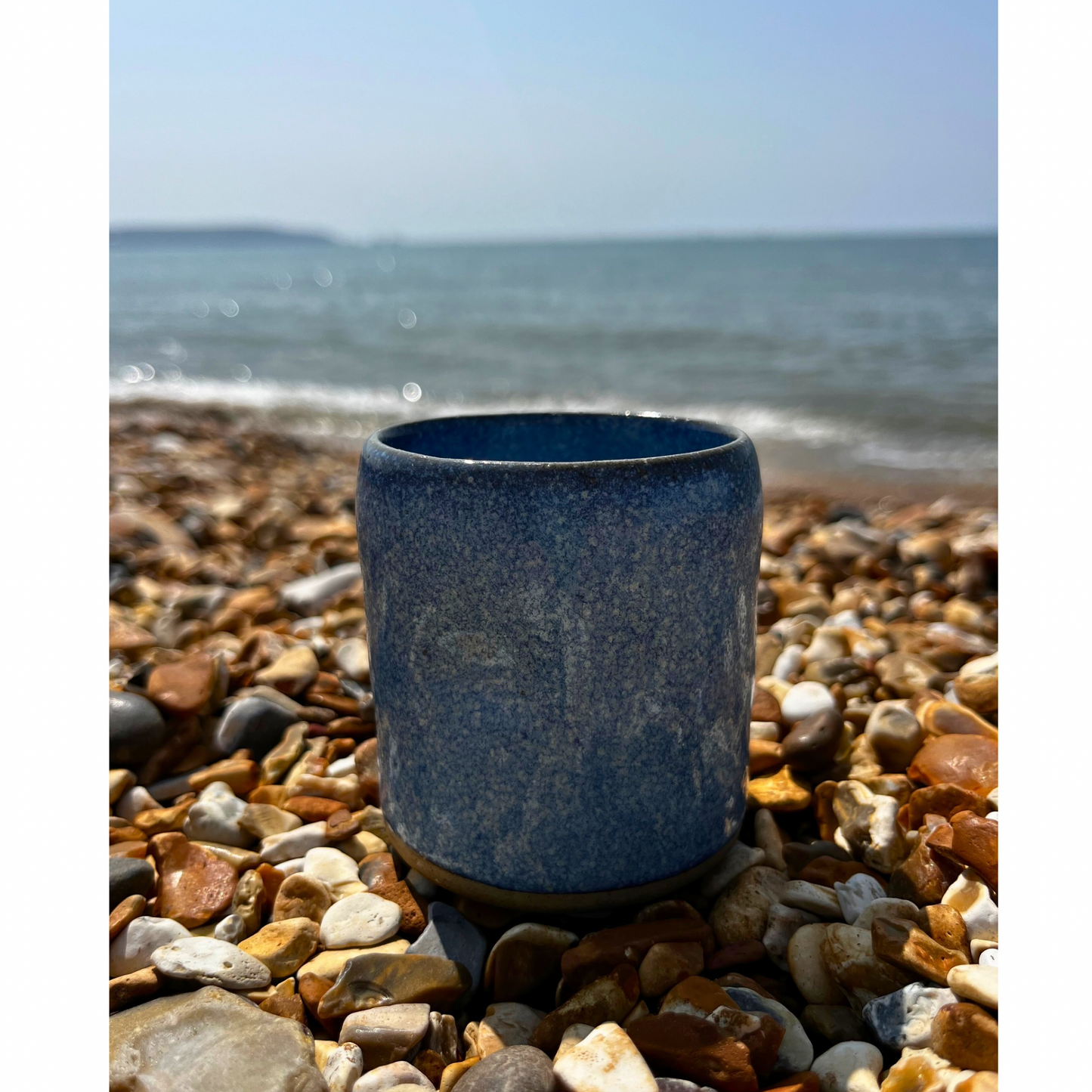 Handmade Coastal breeze Ceramic Dimpled Tumbler