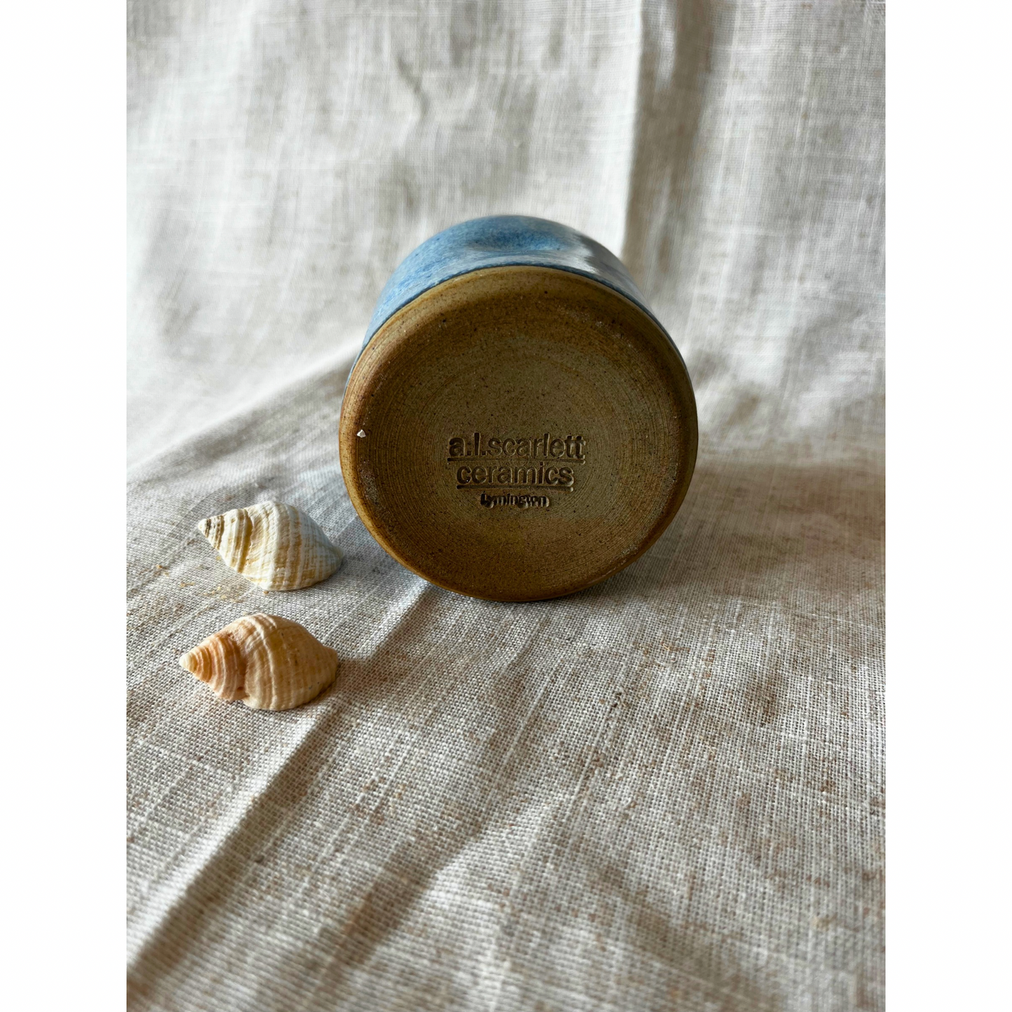 Handmade Coastal breeze Ceramic Dimpled Tumbler