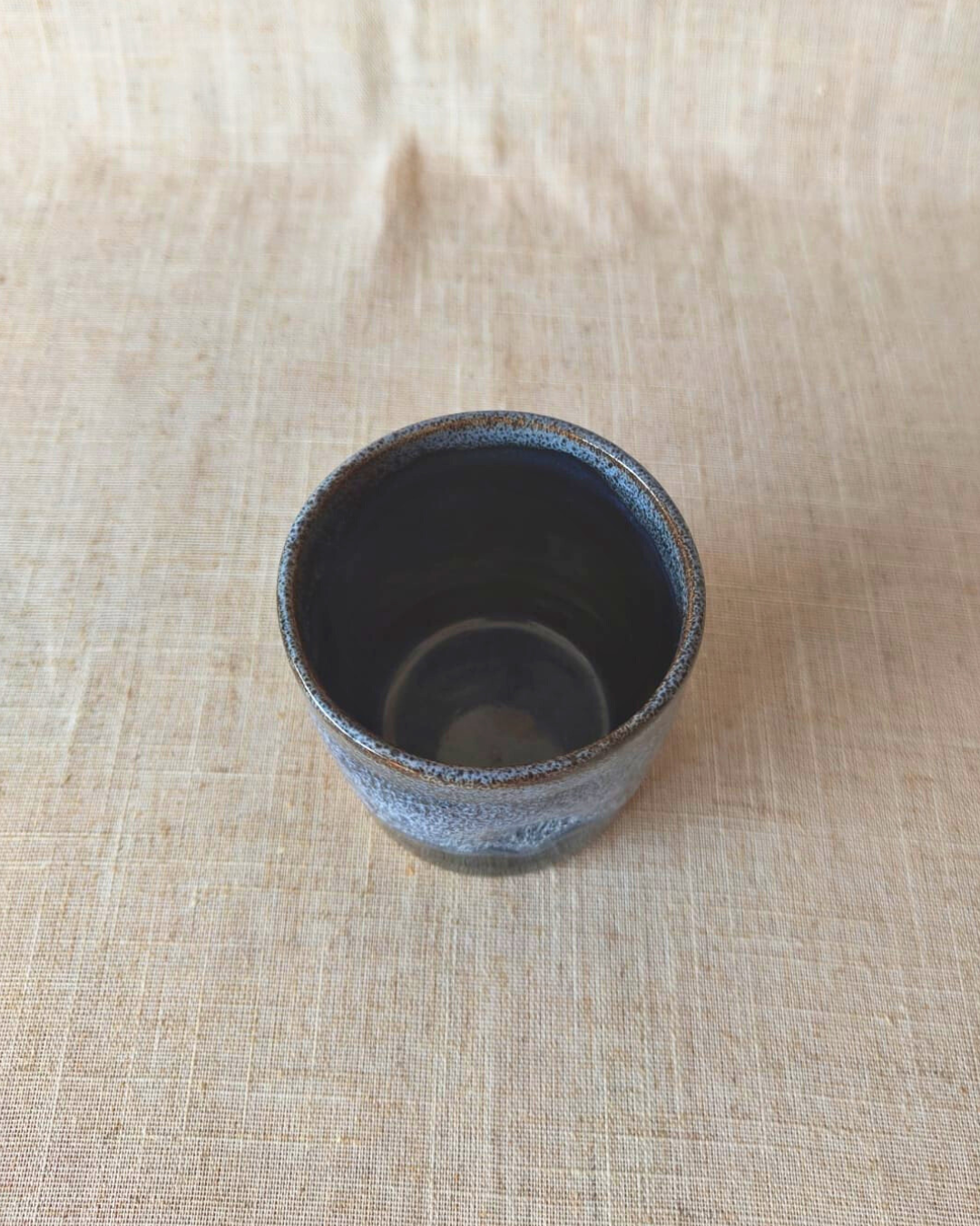 Handmade Coastal Sea Foam Ceramic Dimpled Tumbler