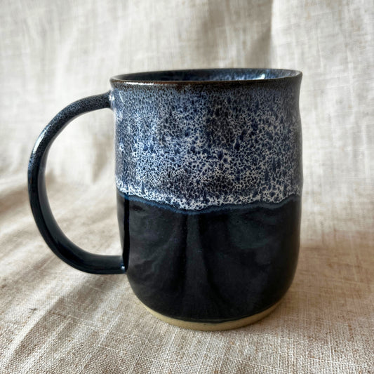 Handmade Ceramic Tankard, Large blue stoneware mug, UK Made