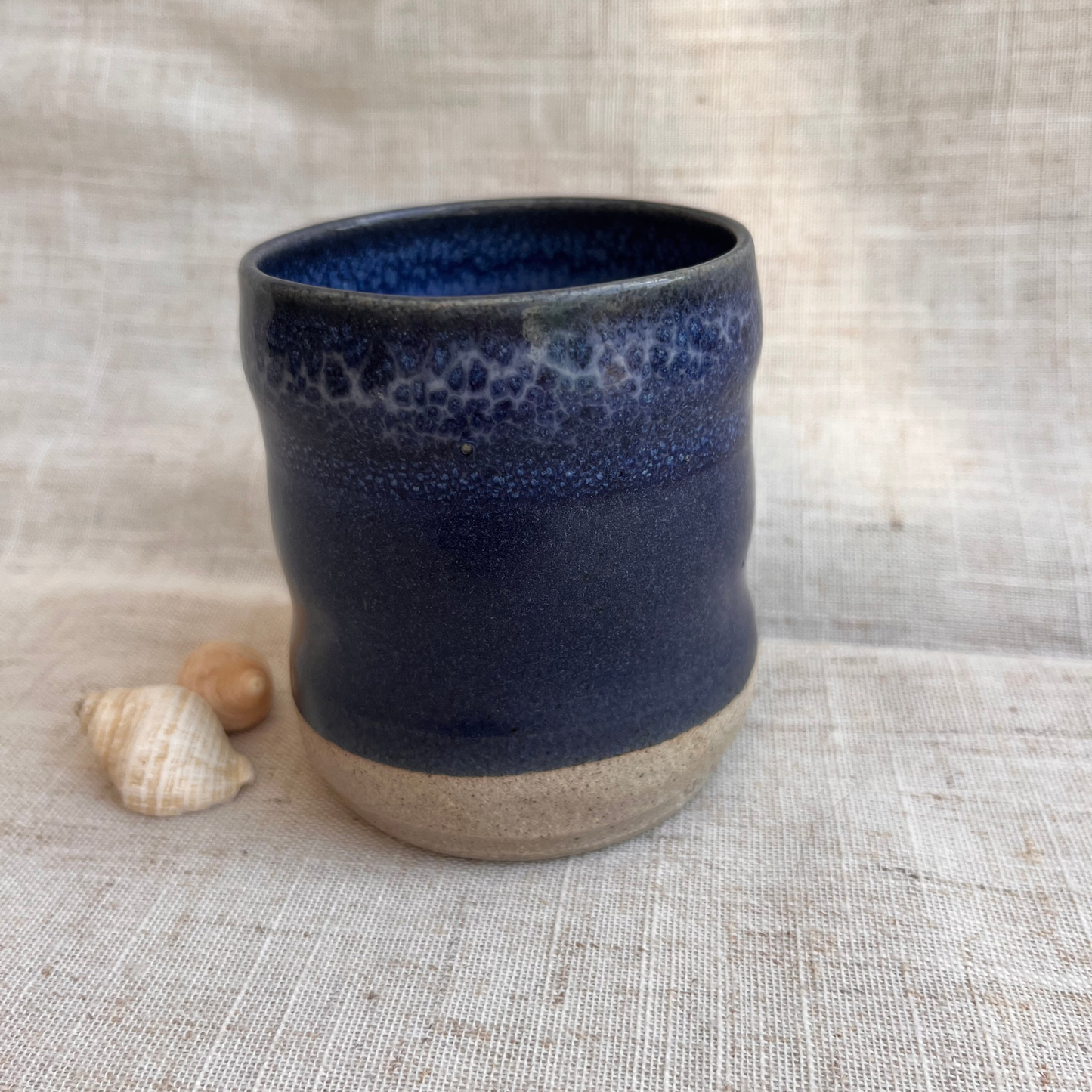 Coastal Handmade Ceramic Ripple Cup