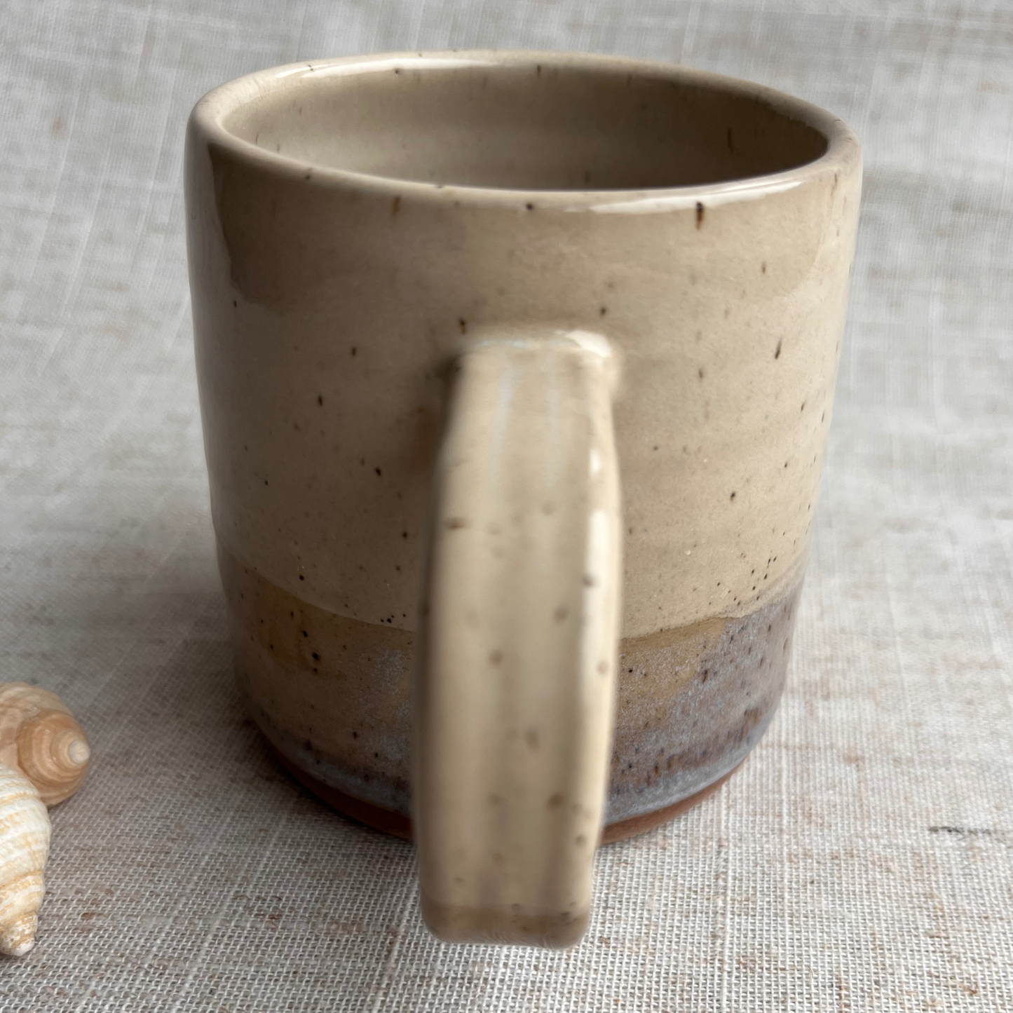Handmade Small Ceramic Mug, Coastal Seashell Range