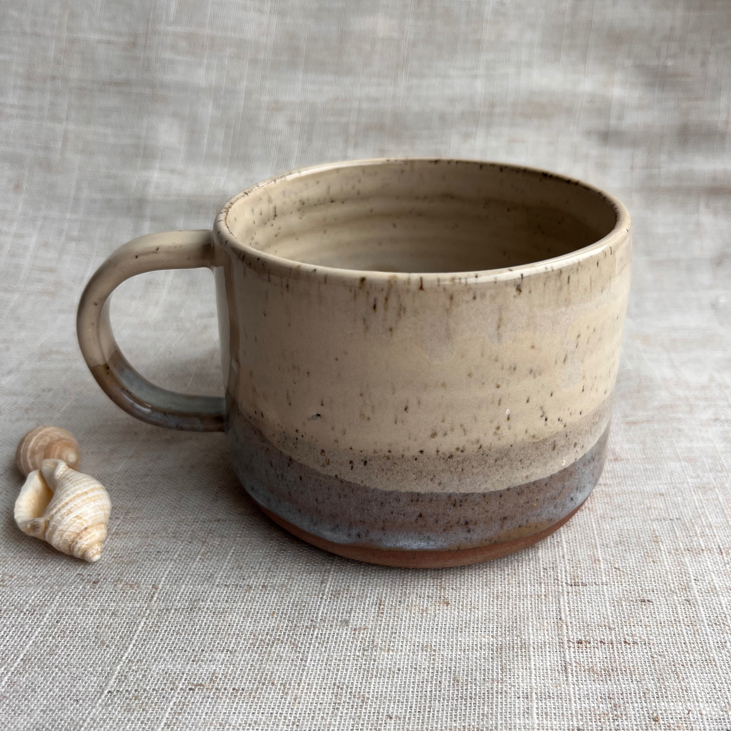 Handmade Ceramic Mug, Coastal Seashell Range