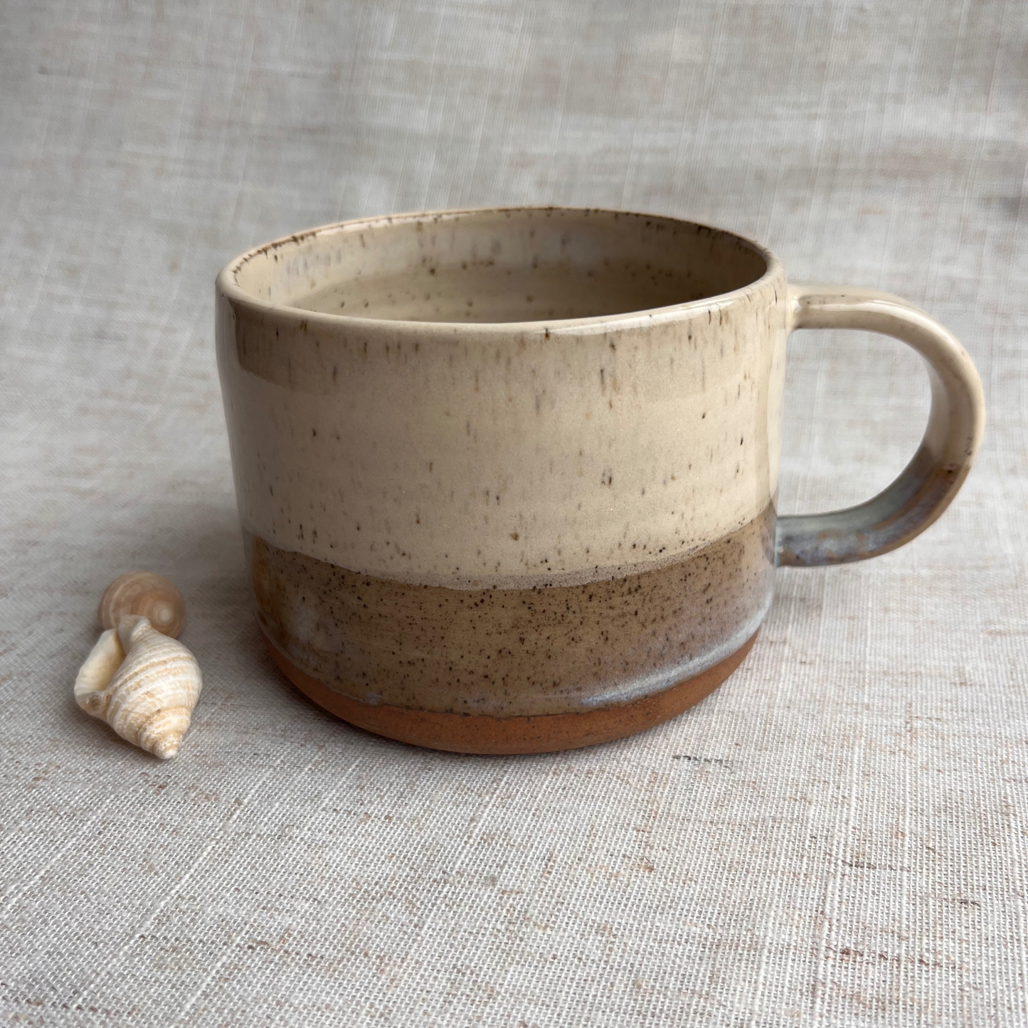 Handmade Ceramic Mug, Coastal Seashell Range