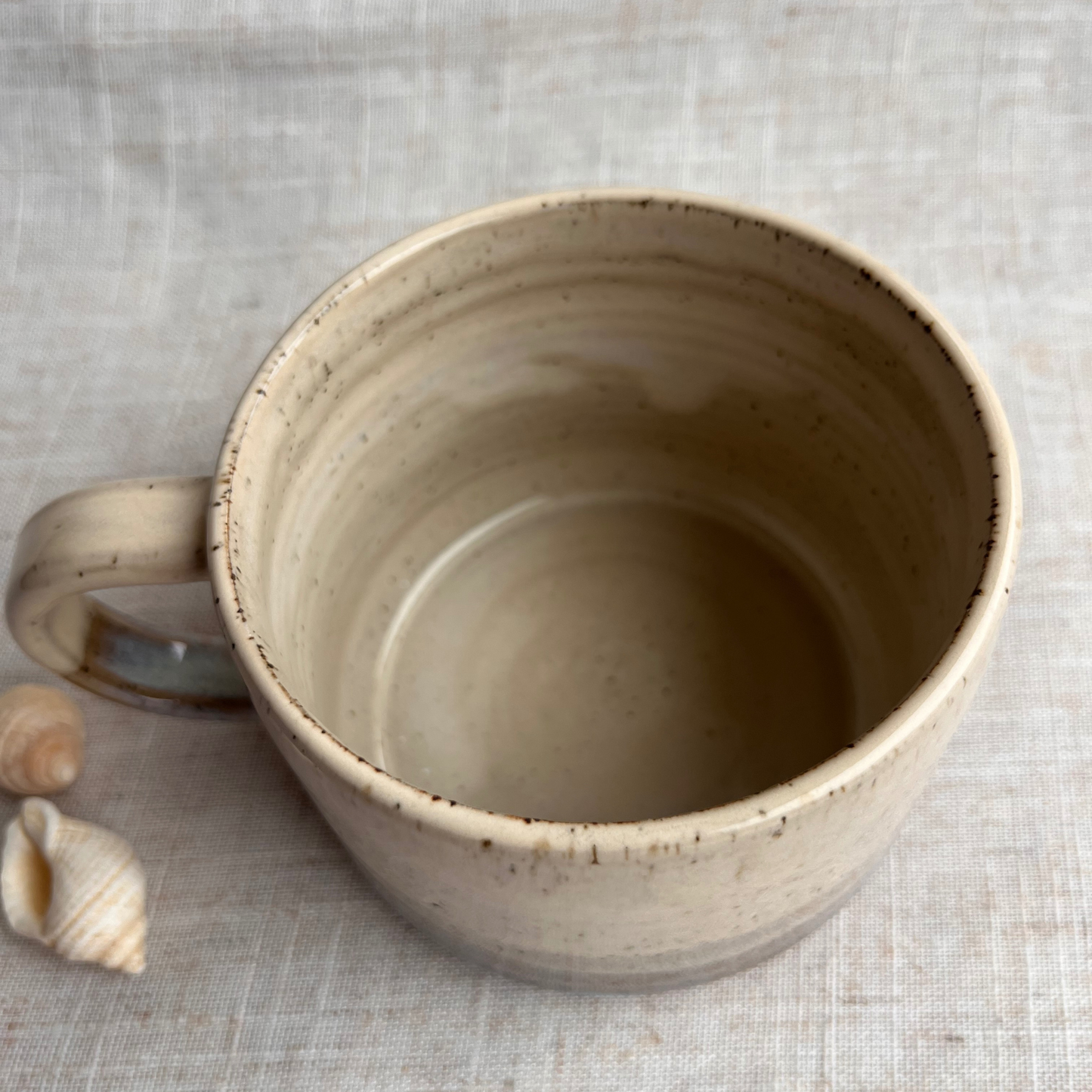 Handmade Ceramic Mug, Coastal Seashell Range