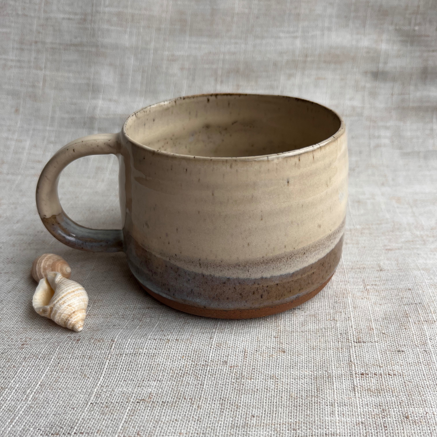 Handmade Ceramic Mug, Coastal Seashell Range
