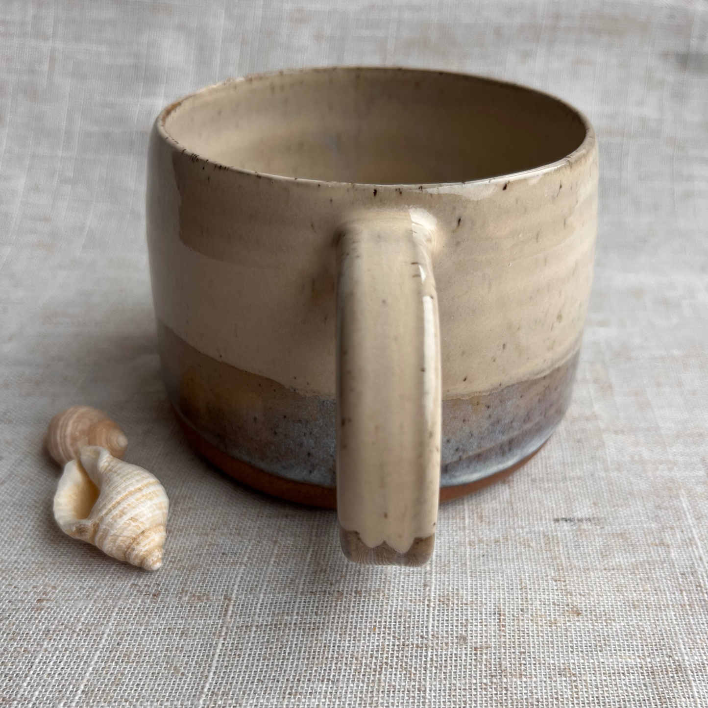Handmade Ceramic Mug, Coastal Seashell Range