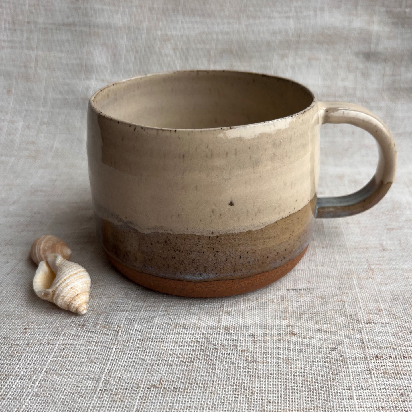 Handmade Ceramic Mug, Coastal Seashell Range