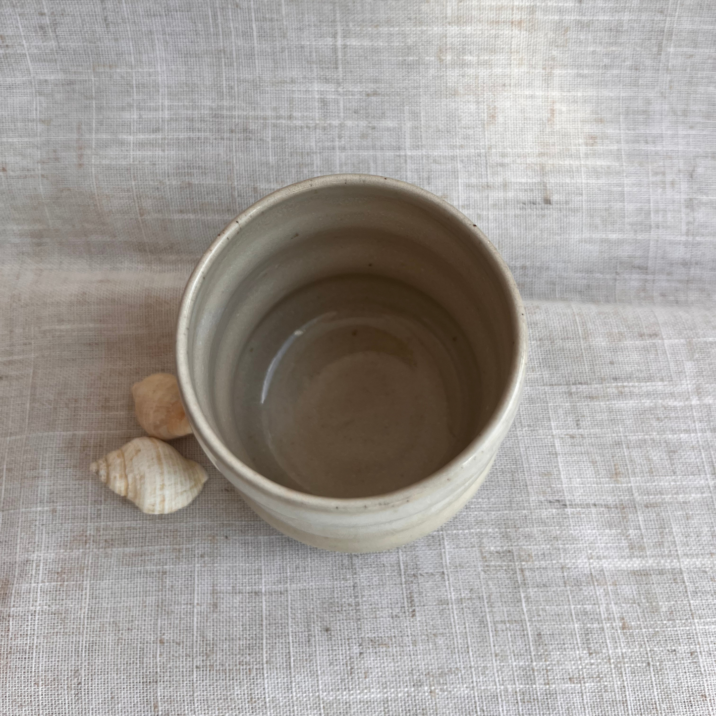 Coastal Handmade Ceramic Ripple Cup