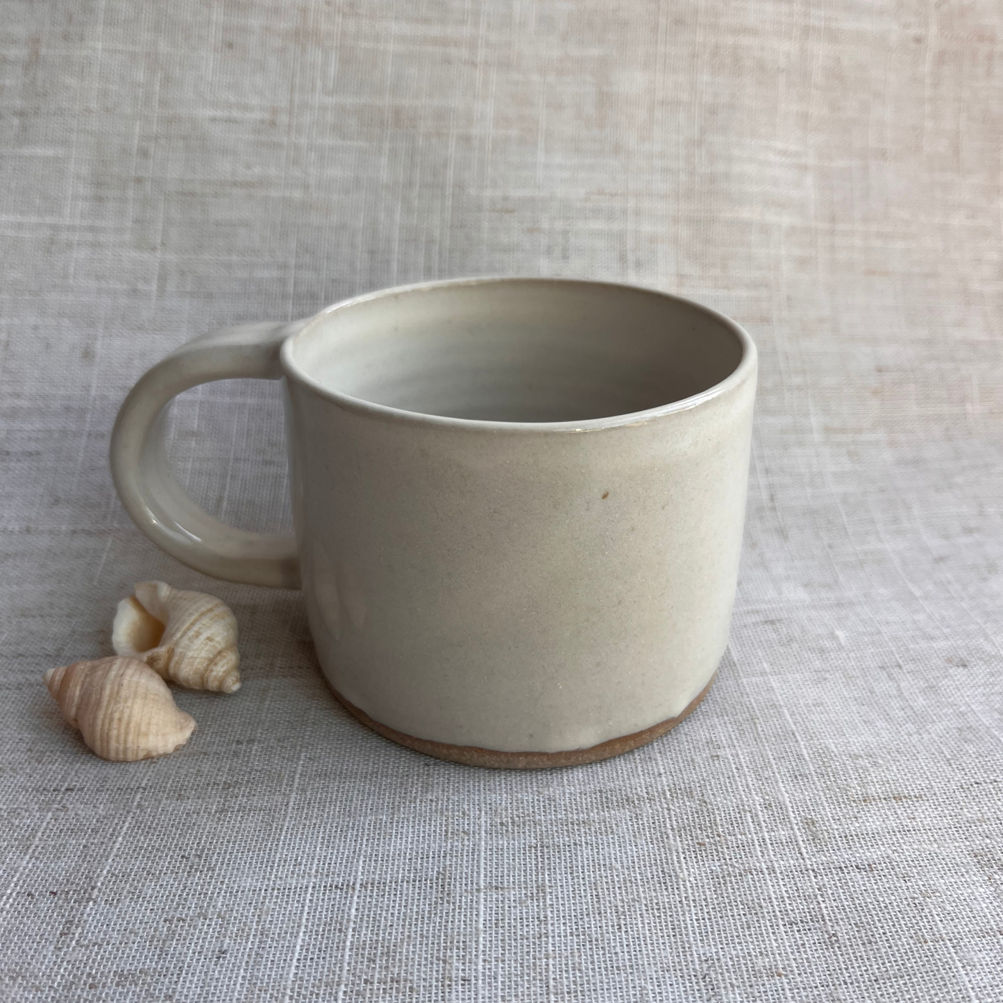 Coastal Handmade Ceramic Mug Cream
