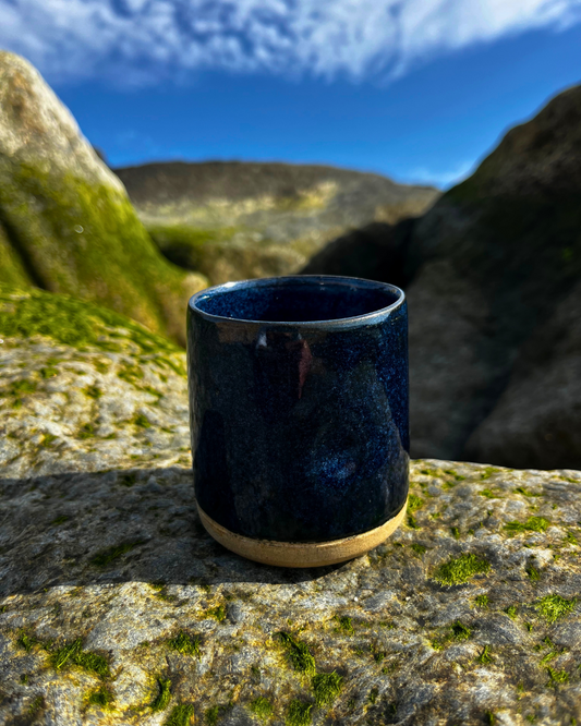Handmade Coastal Twilight Ceramic Dimpled Tumbler