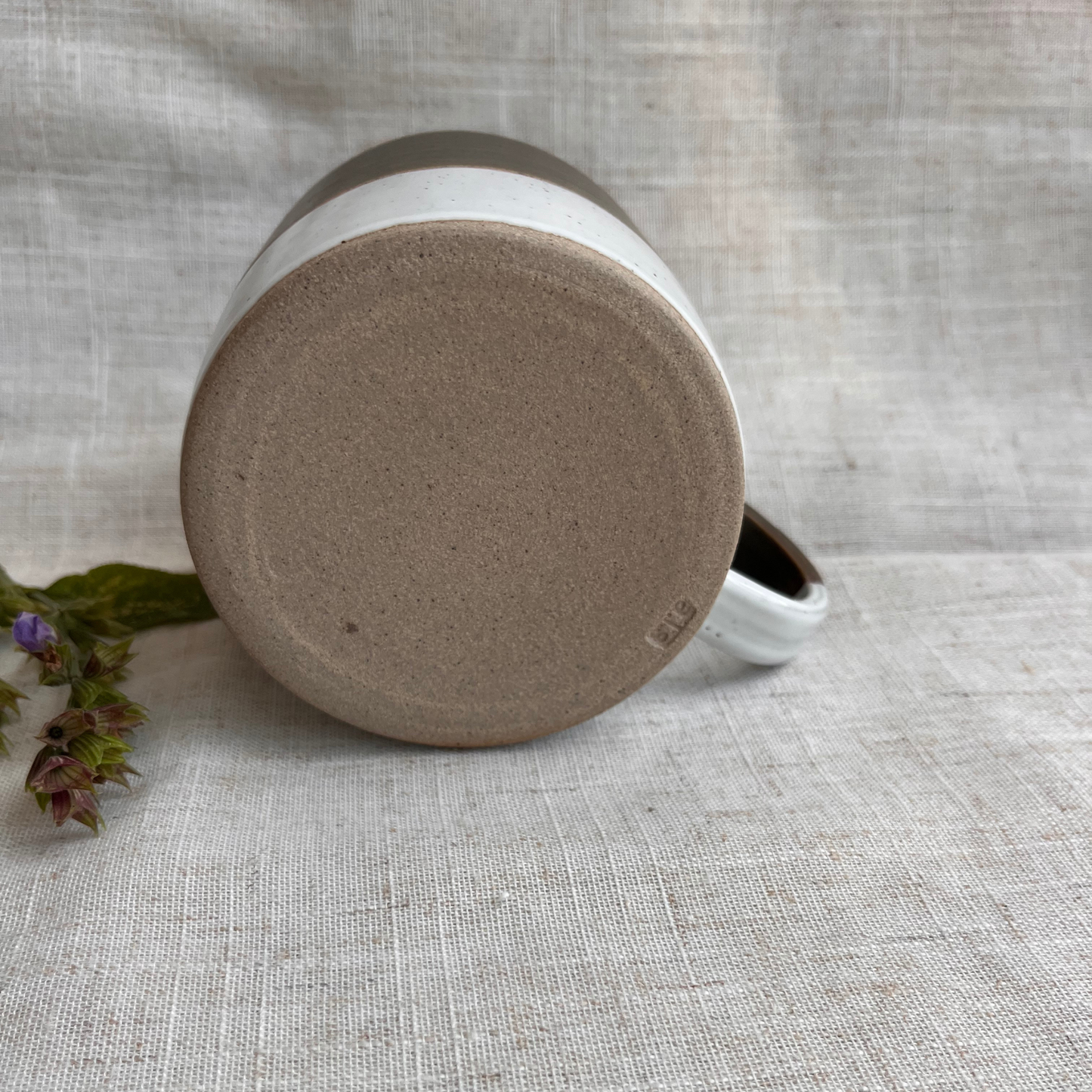 Forest Handmade Ceramic Mug Green & White