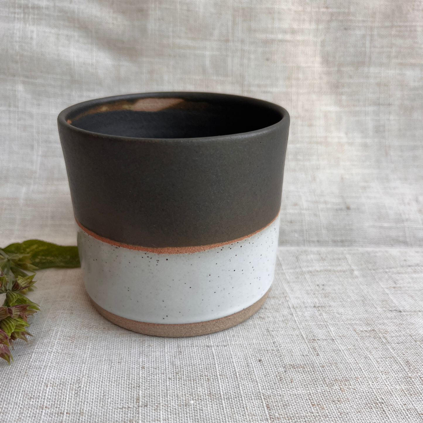 Forest Handmade Ceramic Mug Green & White