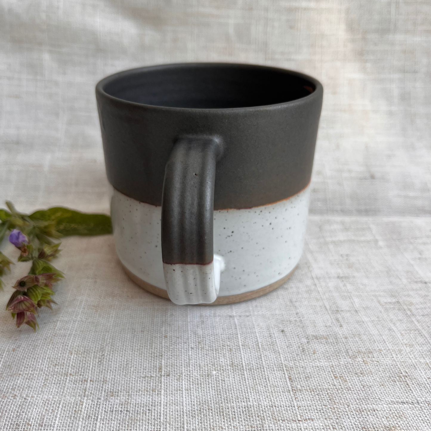 Forest Handmade Ceramic Mug Green & White