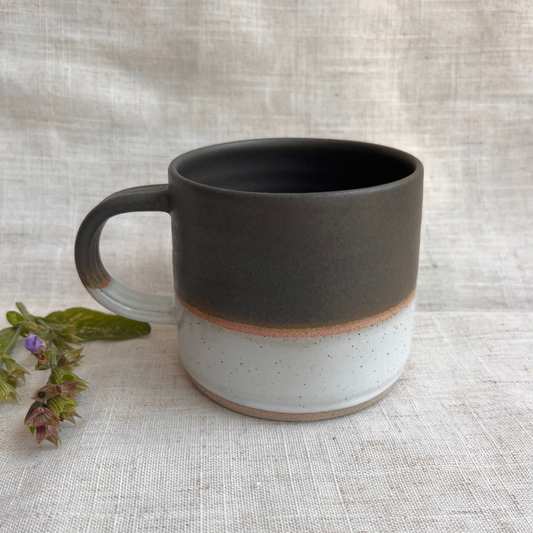 Forest Handmade Ceramic Mug Green & White
