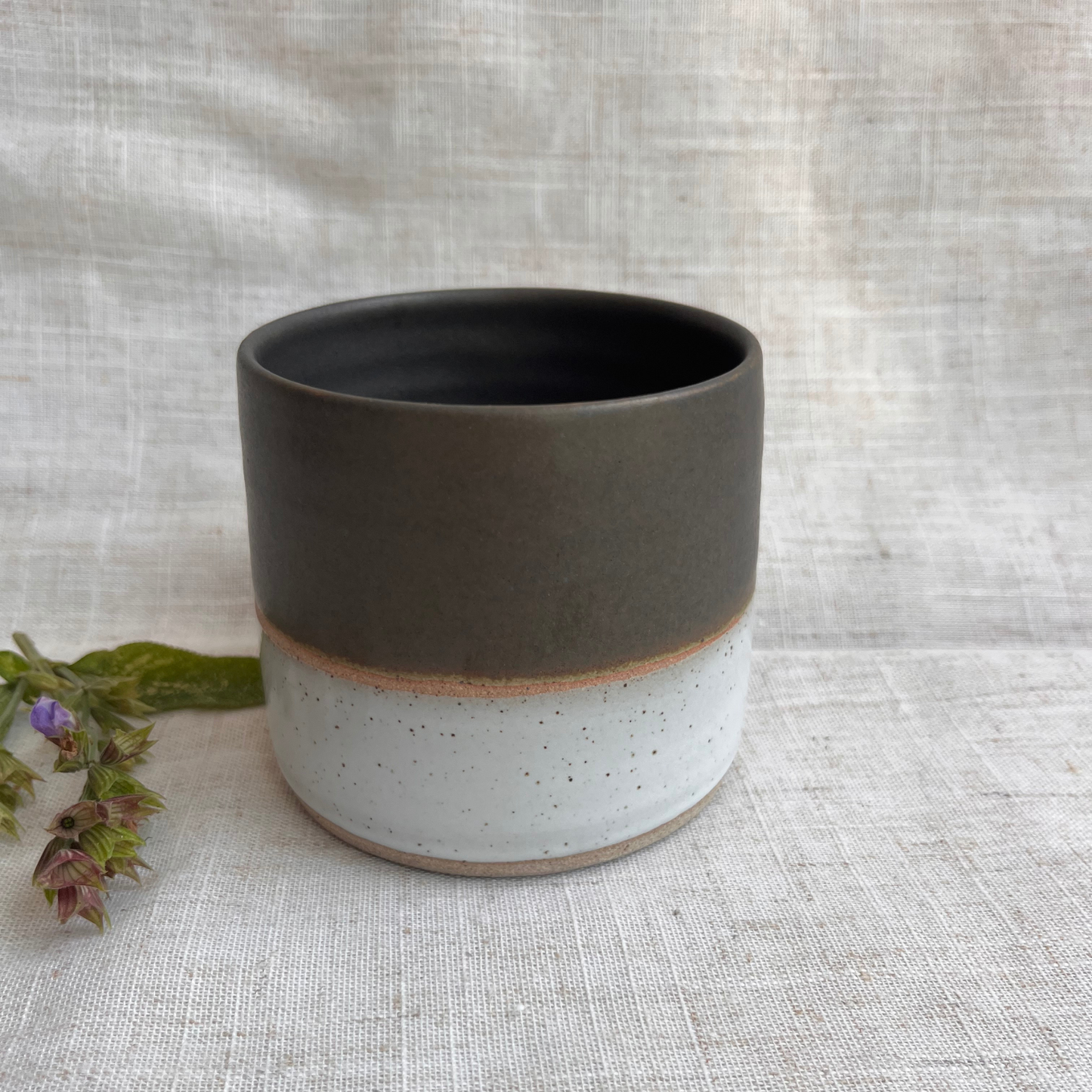 Forest Handmade Ceramic Mug Green & White