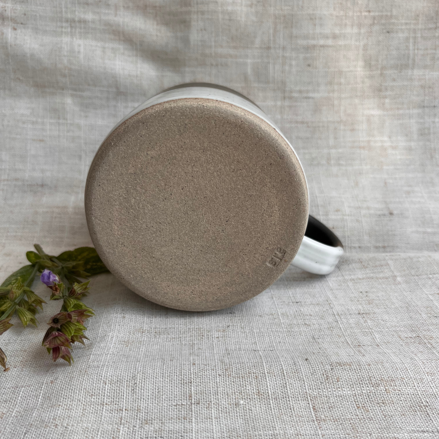 Forest Handmade Ceramic Mug Green & White