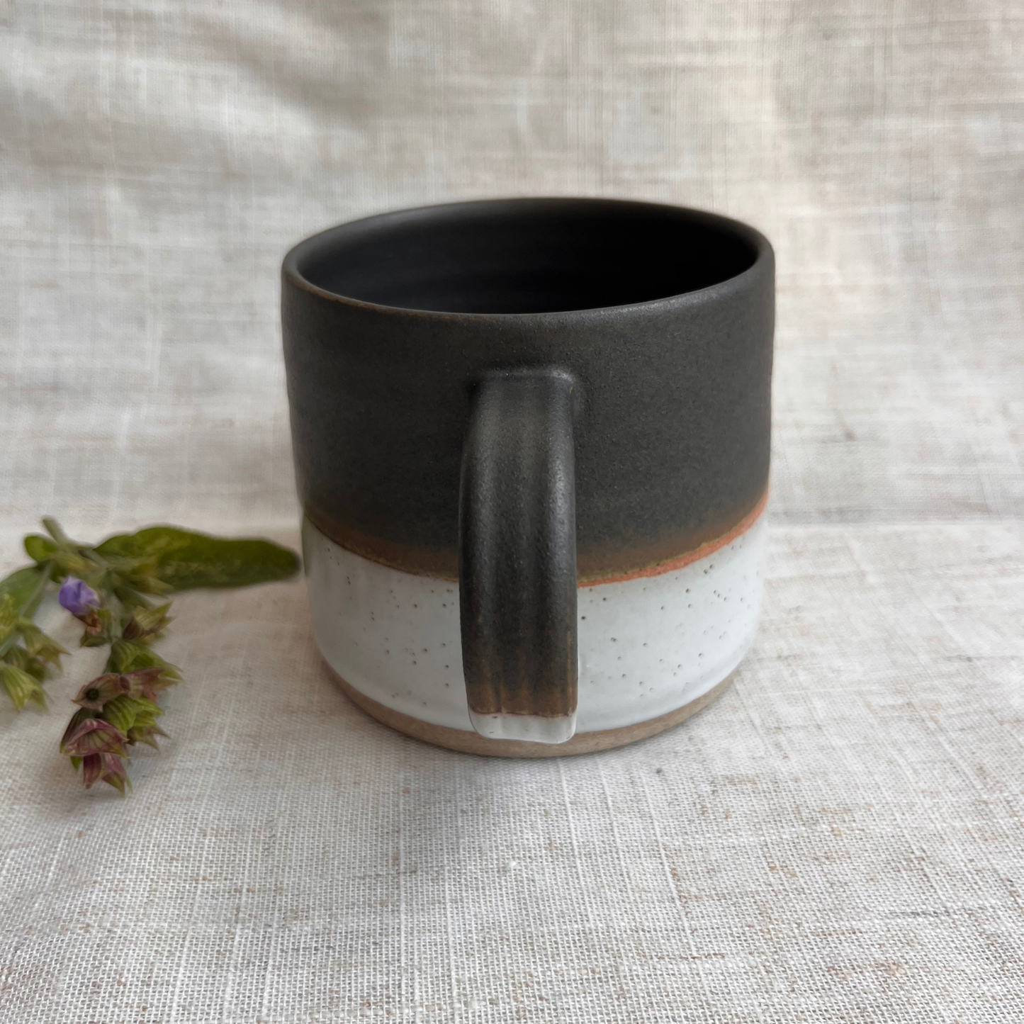 Forest Handmade Ceramic Mug Green & White