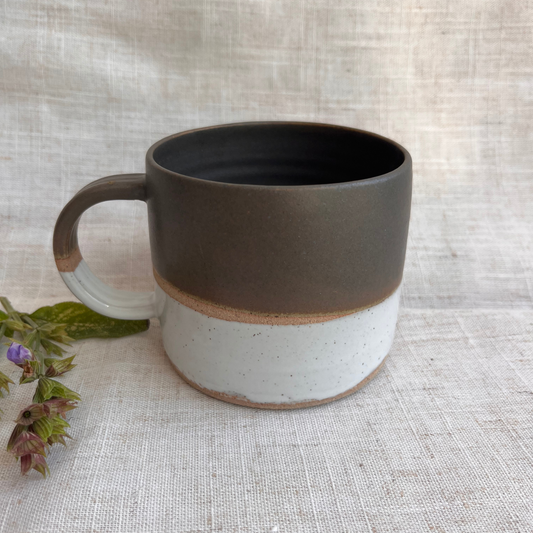 Forest Handmade Ceramic Mug Green & White