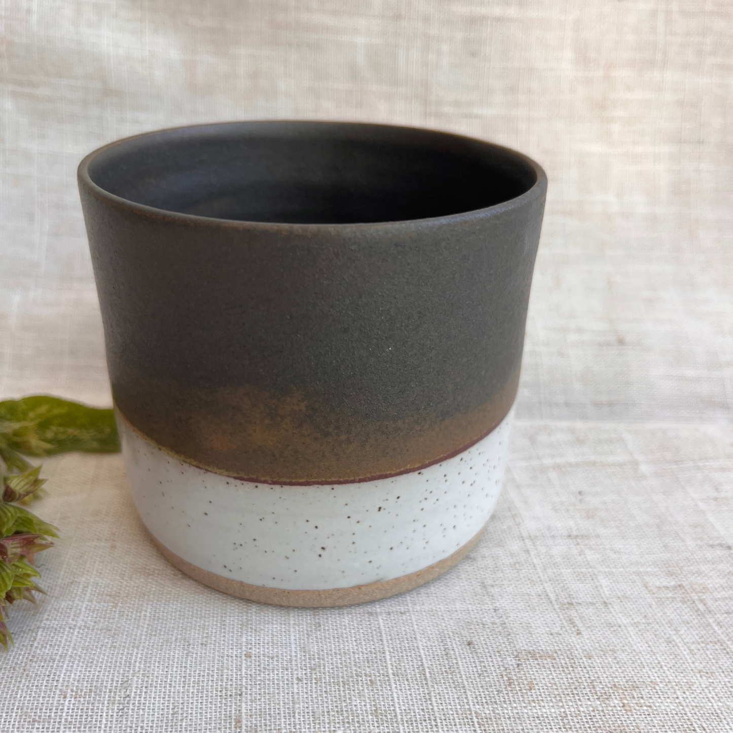 Forest Handmade Ceramic Mug Green & White