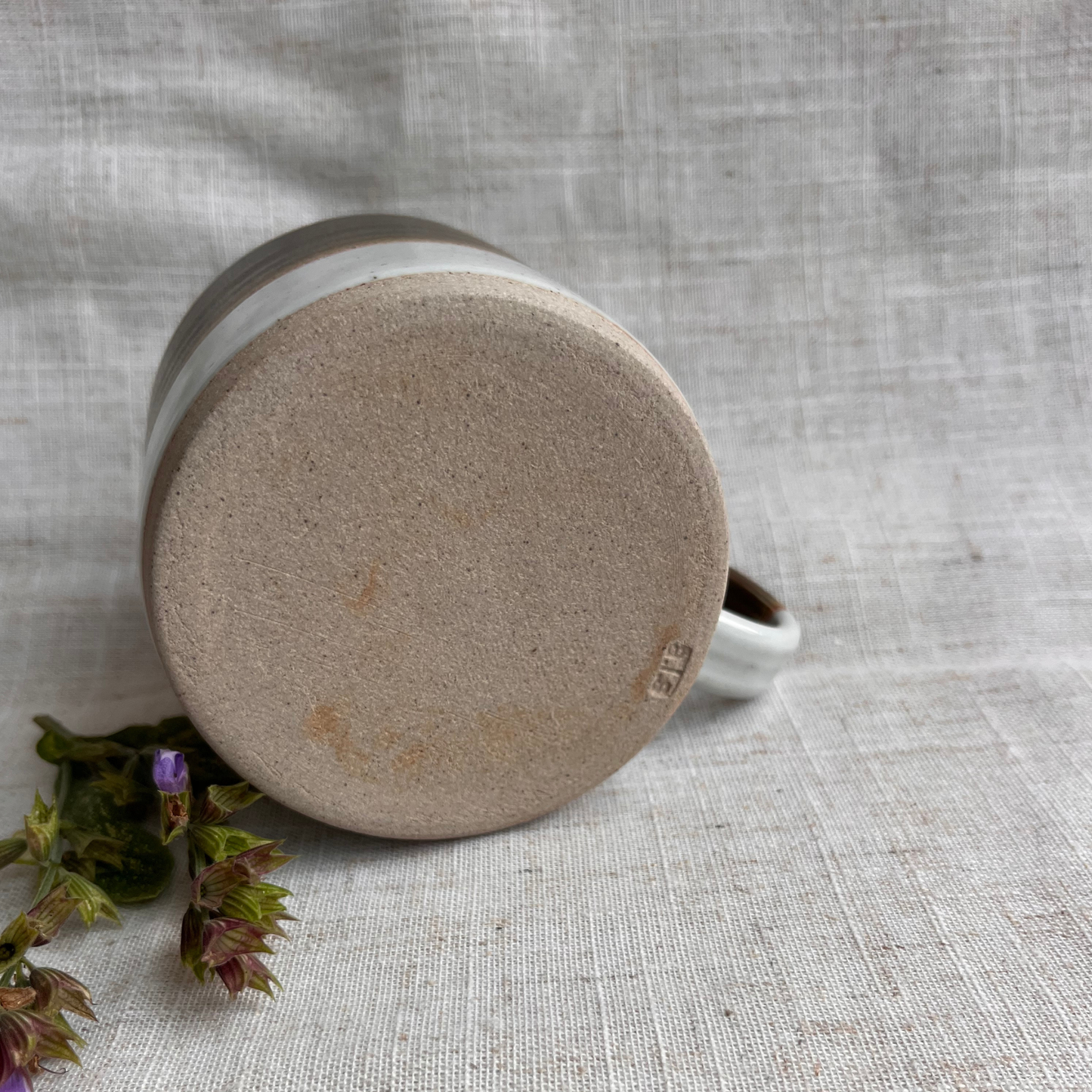 Forest Handmade Ceramic Mug Green & White