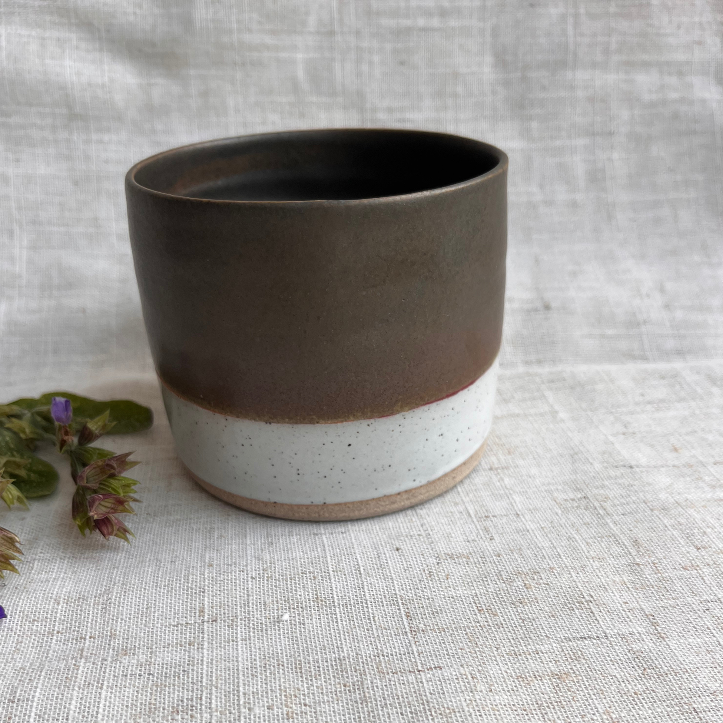 Forest Handmade Ceramic Mug Green & White