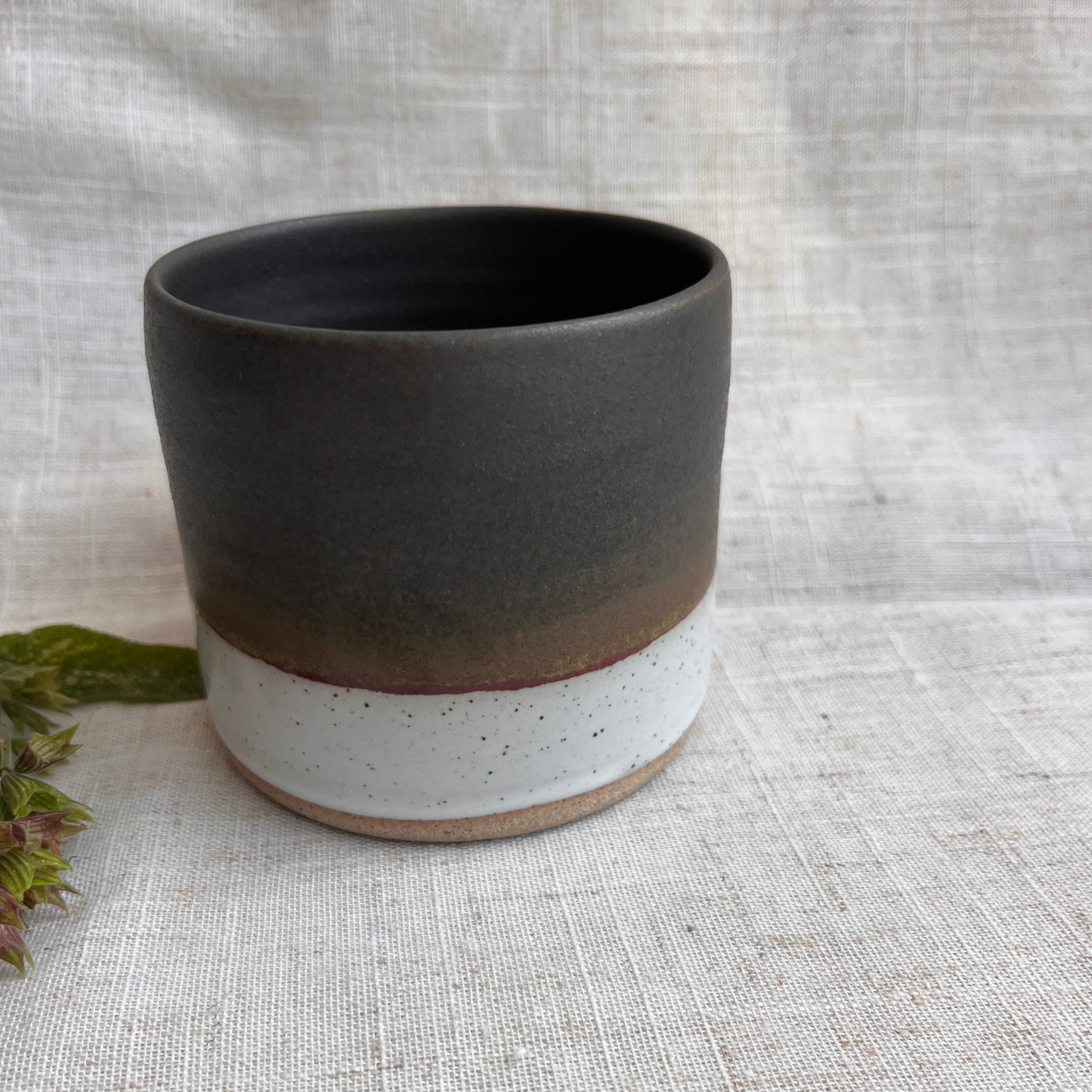 Forest Handmade Ceramic Mug Green & White