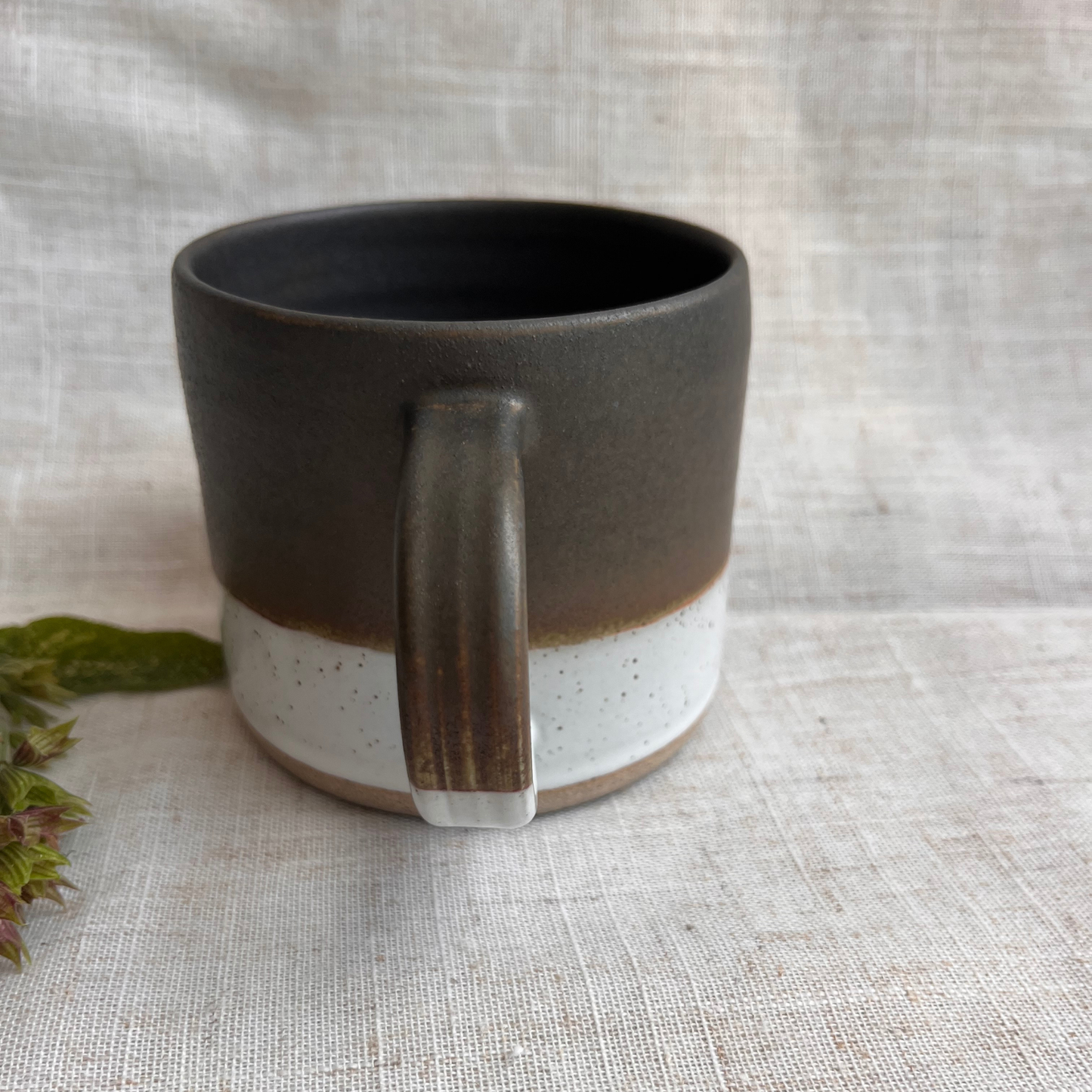 Forest Handmade Ceramic Mug Green & White