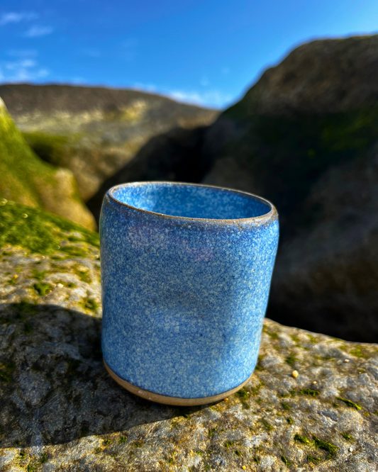 Handmade Coastal breeze Ceramic Dimpled Tumbler