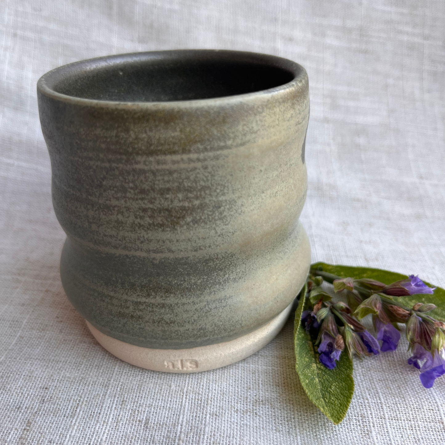 Forest Handmade Ceramic Ripple Cup